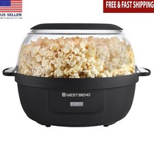 Stir Crazy Hot Oil Popcorn Maker Machine W/Large Serving Bowl Lid & Stirring Rod