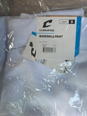 Champro Men's Adult  Classic Cut  Baseball Pants  White *SIZE SMALL
