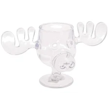 National Lampoon's Christmas Vacation Moose Mug 8 Ounce Glass Clear