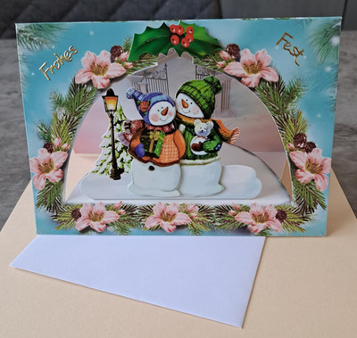 3D Grußkarten - Glückwunschkarte - Weihnachten - edle Handarbeit