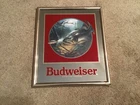 VINTAGE 1992 BUDWEISER King Of Beers MIRROR LARGEMOUTH BASS FISH 17" x 14"