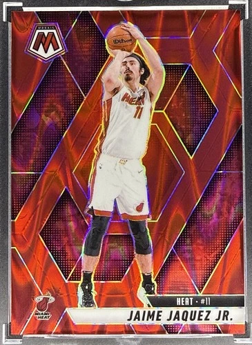 Jaime Jaquez Jr. 2024-25 Panini Mosaic - #21 Red Seismic Mosaic Prizm /299