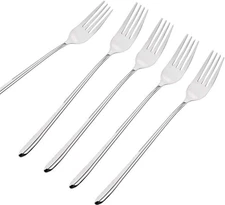 5Pcs Long-Handled Korean Stainless Steel Fork