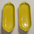 Fiestaware Yellow 9.5" Corn Cob Relish Trays Set of 2 HLC