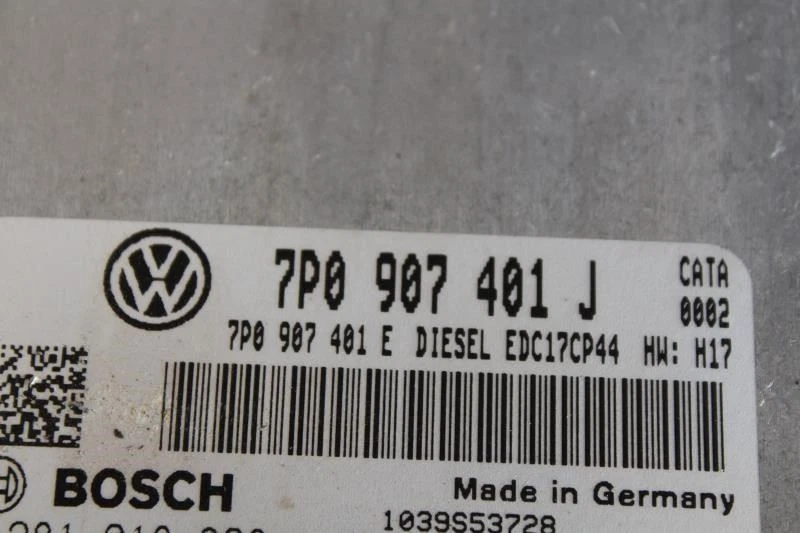 2012 VOLKSWAGEN TOUAREG ECU ENGINE CONTROL MODULE 3.0L DIESEL 7P0907401J - Image 3 of 4