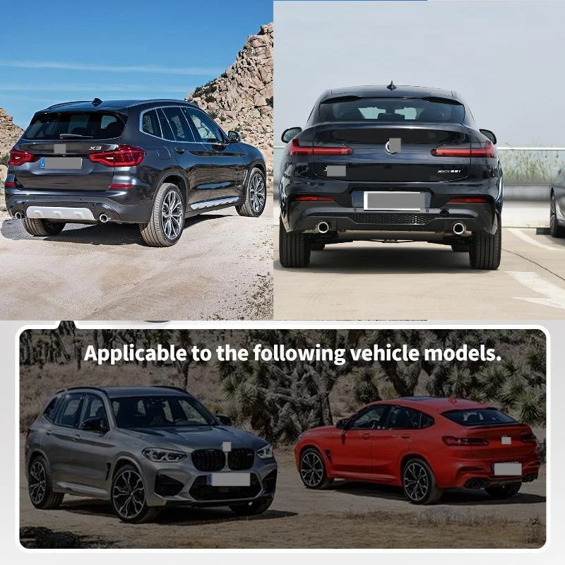 Tubo de escape silenciador punta escape trasero coche para BMW X3 X4 G02 G08 G01 18-21 2 PIEZAS SS Foto 2 de 4