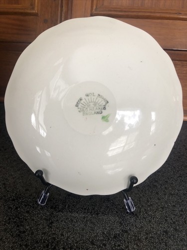 J&G MEAKIN Vintage Ceramic Welcome Home Saucer Plate Reg Sol 391413 England - Picture 3 of 4