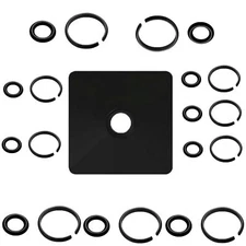 (5+5Sets) 3/8 and1/2 Impact Retaining Ring Clip with milwaukee o ring, Black