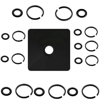 BLOLACDZ (5+5Sets) 3/8 and1/2 Impact Retaining Ring Clip with milwaukee o ring, Black