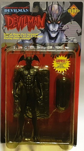 DEVILMAN : DEVILMAN CARDED ACTION FIGURE MADE BY FEWTURE - BLACK VERSION - Picture 5 of 9