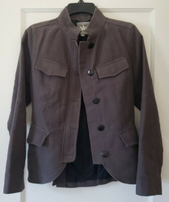 I. Spiewak and Sons Military Style Utility Jacket 100% cotton snap pockets XS