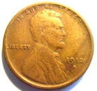 1912 S Lincoln Cent , VF,  Low Mintage,  (12SFN4)