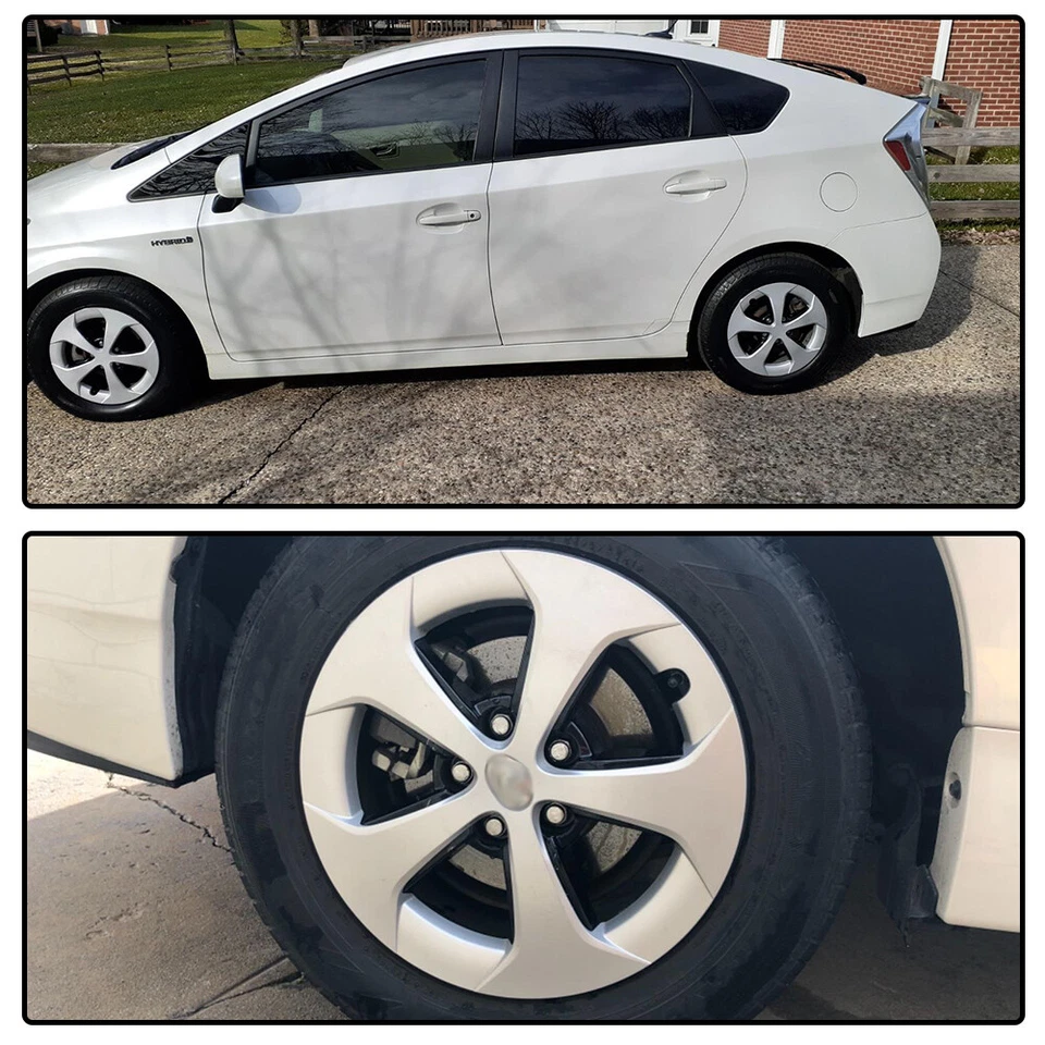 Cubierta de rueda plateada para tapacubos de 16"" y 5 radios apta para Toyota Prius/Prius C 2012-2015 Foto 3 de 4