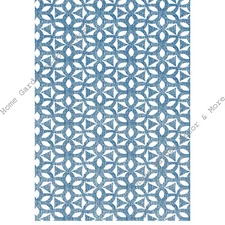 Blue Art Deco Flower Floral Geometric Modern Vinyl Contact Paper Peel Stick