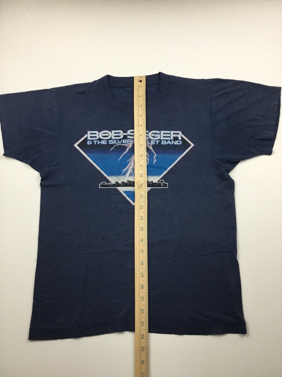 Vtg 1986 Bob Seger T-Shirt Silver Bullet Band Logo Rock N Roll