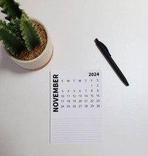 Large Calendar Stickers for Planners  Bold Month on the Side  5" x 7"