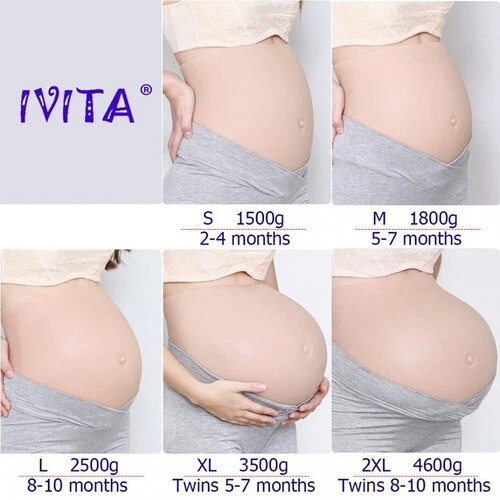 IVITA Artificial Fake Pregnant Belly Realistic Silicone Pregnancy Crossdresser
