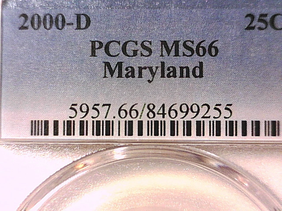 2000 D Maryland Washington State Quarter PCGS MS 66 84699255 - Image 3 of 3