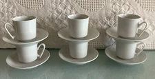 Toscany Collection Demitasse Espresso Cups With SaucersFine China Set of 6
