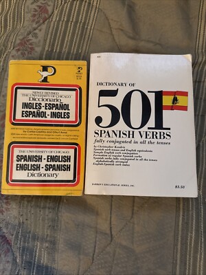 Spanish To English Dictionary University Of Chicago 1975 501 Spanish Verbs 1971