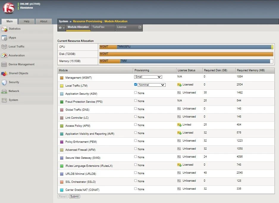 F5-BIG-LTM-i2600, BigIP Local Traffic Manager v 15.1.9 w/ SSL License + Support - Image 4 of 4