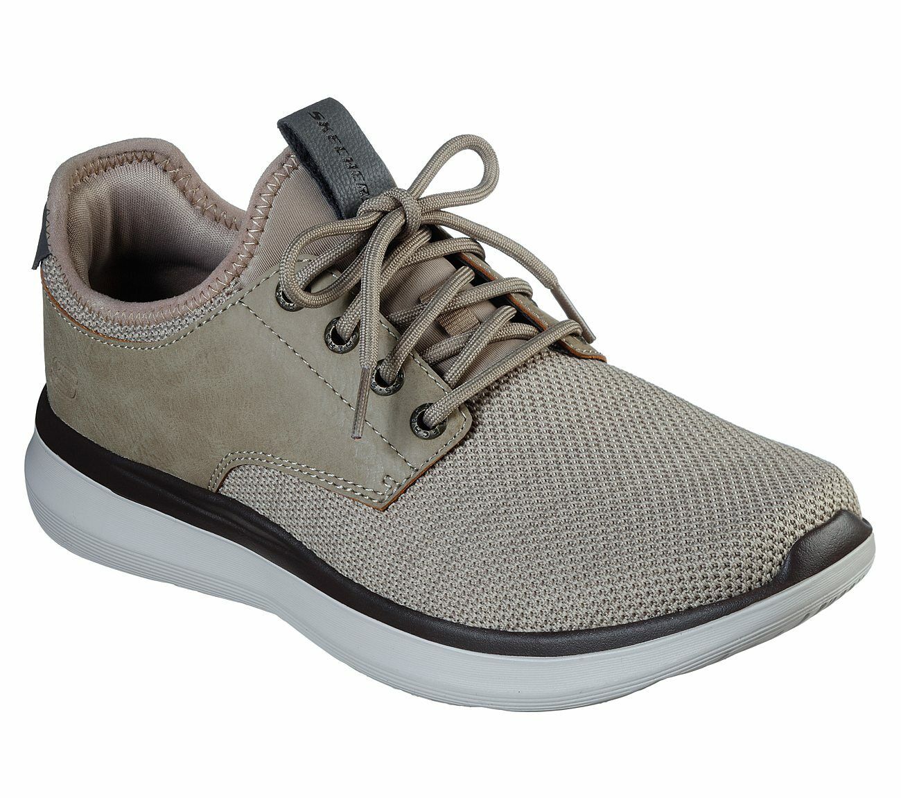 Skechers Shoes Men Taupe Special sale item Memory Comfort Oxford Casual Soft Foam Max 85% OFF