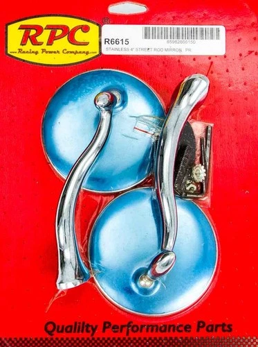 RPC Stainless Retro Street Rod Mirrors R6615