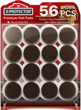 Felt Furniture Pads - 56 PCS 3/4" Floor Protectors for Chair and Furniture Feet 
