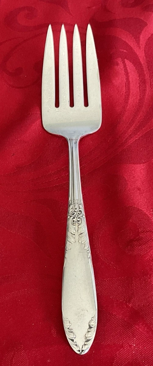 【National Silver】 クイーンエリザベス サラダフォーク 8本 National Silver Co. Antique US Silver-Plated Flatware Serving