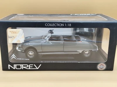 1/18 Citroën DS 19 Cabriolet Gris 1961 Norev "Haut de Gamme" ref: 181560 - Photo 1/4