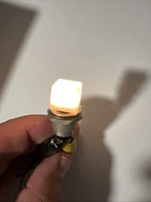 White 1/2” Panel Mount Square Indicator Light Lens 1/2" x 7/16"  Vintage CIP