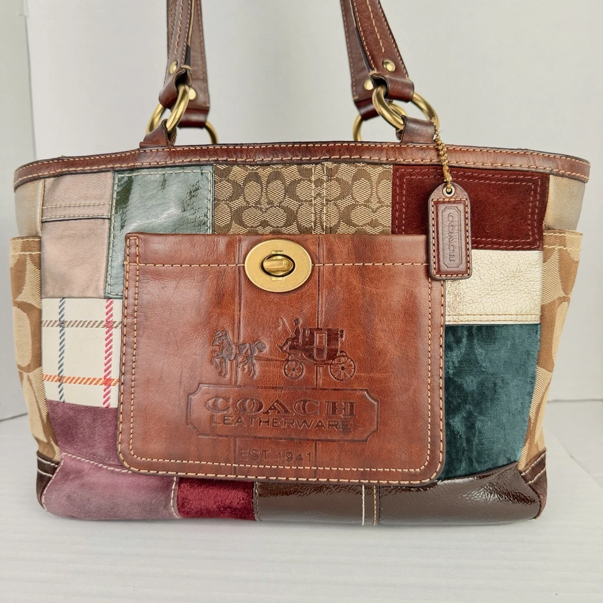 Coach Patchwork Turn Lock Bags & Women's Leather Exterior for sale