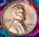 1958-D Lincoln Wheat Cent CLIPPED PLANCHET Error GEM BU UNC Rainbow Monster Tone