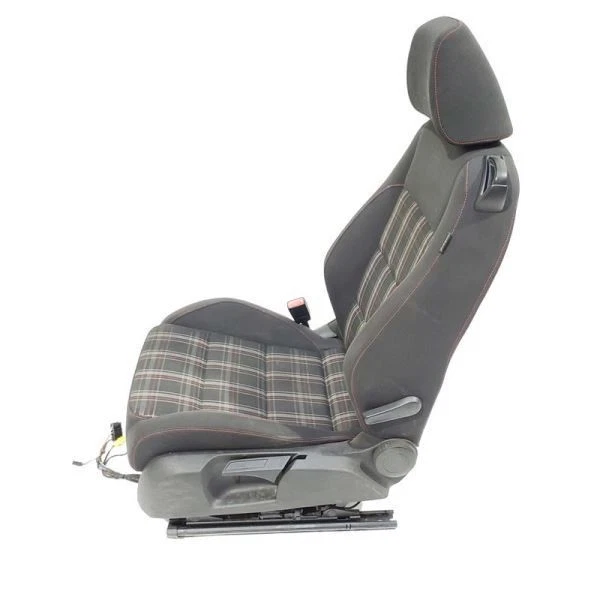 Asiento izquierdo a cuadros OEM 2010 2011 Volkswagen Golf GTI Foto 3 de 4