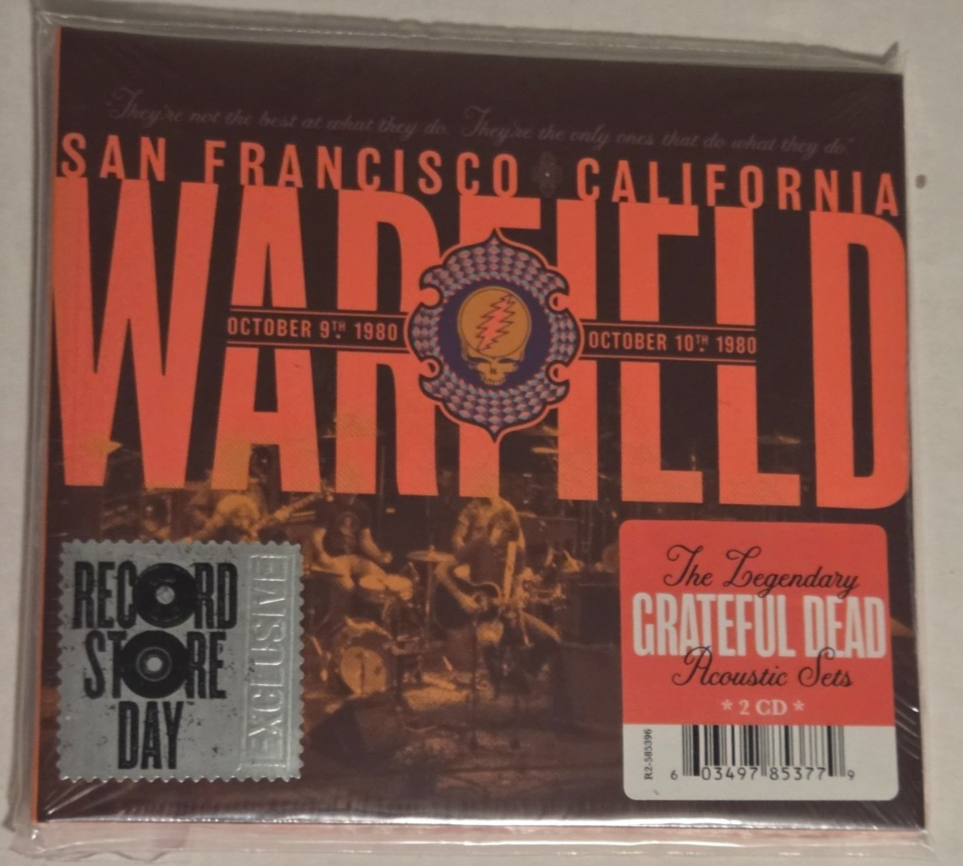 Grateful Dead Warfield 1980 2cd Set Record Day 2019 RSD Plus