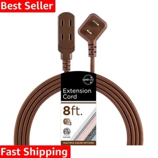 Luxurious Designer 3-Outlet Extension Cord - 8 Ft Flat Plug and Safety Features