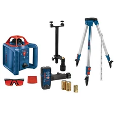 BOSCH 800 ft. Rotary Laser Level Kit Self Leveling with Hard Carrying Case