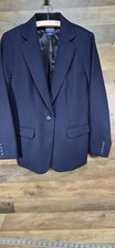 Vintage Pendleton Size 6 Classic Navy Blue Wool Blazer Pre Owned
