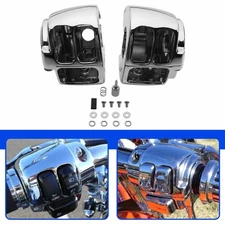Chrome Hand Control Switch Housing Covers For Harley Sportster 1200 Softail Dyna