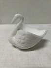 Vintage Mid Century  Milk Glass Swan Mint, Nut, Novelty Dish Bowl