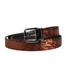DOLCE & GABBANA Belt Men Brown Classic Polyester Metal Buckle 90cm / 36in 600usd