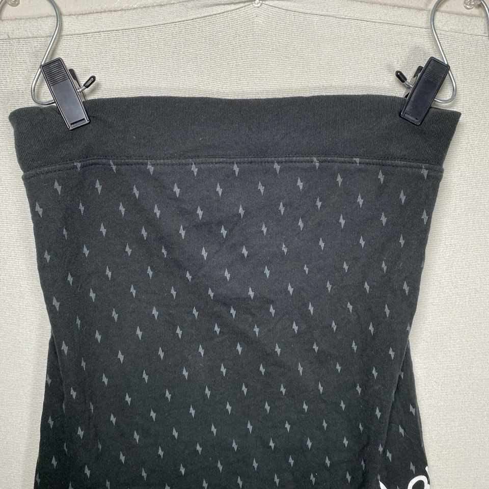 HURLEY женщин мини юбка XS черный хлопок большой логотип молнии болт Gothic Skater - Изображение 3 из 4