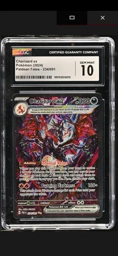 charizard ex 234/91 paldean fates cgc gem mint 10