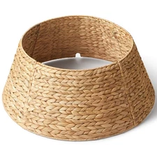 24in Hyacinth Christmas Tree Collar - Woven Rattan Basket for Christmas Tree ...