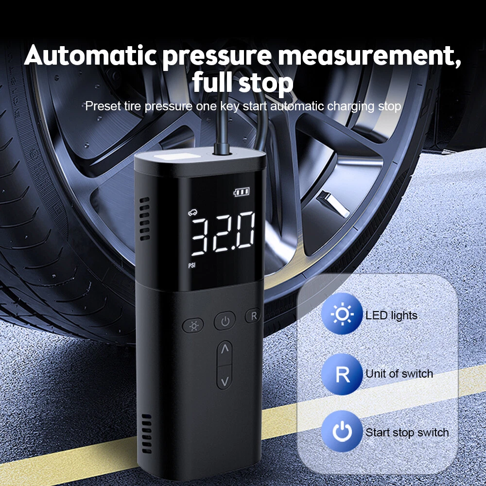 Tire Inflator Wireless 150psi Car Air Compressor Bicycle Pump Electric Tire  Pump