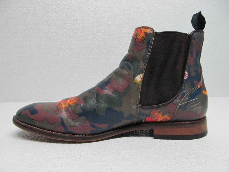 Botas Chelsea Hombre Cachemira y Gris Shoreditch Camufladas Cuero Mariposa Talla 8M Foto 4 de 4