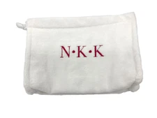 Mark and Graham Soft Cotton Cosmetics Pouch NKK pink mono White 18