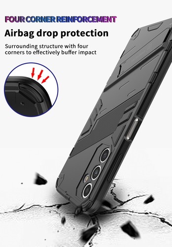 For Samsung Galaxy A14 A33 A54 A73 Shockproof Armor Hidden Bracket Phone Case - 第 11/20 張圖片