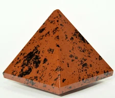 65mm Red Mahogany Obsidian Pyramid Natural Crystal Polished Mineral Stone Mexico