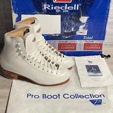 Riedell 75 Gold Star Pro Figure Ice Skate Boots Girls Size 2 AA/AAA $579 Expert